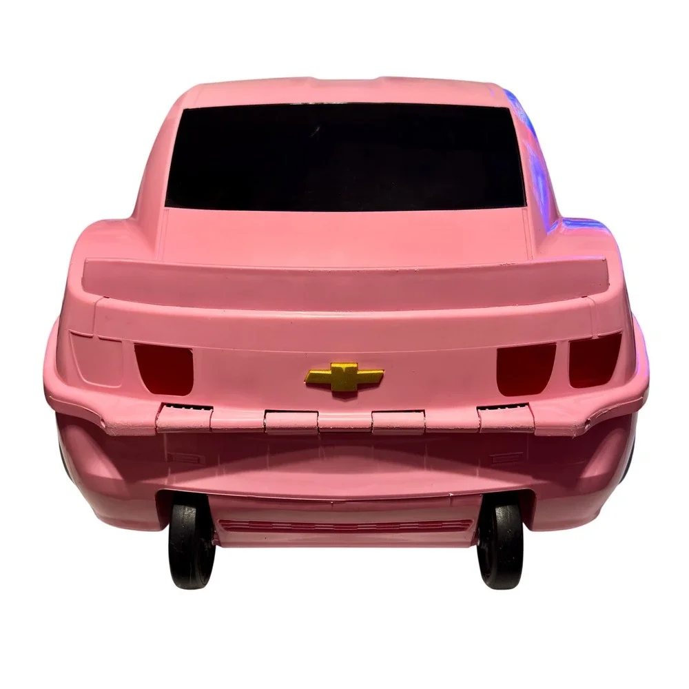 Pink Chevrolet Camaro Kids Ride‎ Suitcase Rolling Luggage for Travel School